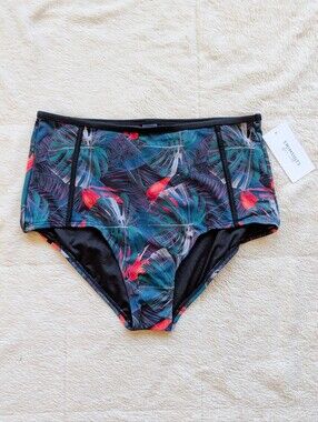 Swimsuits For All Fauna Print Tummy Control Bikini Swim Bottoms
